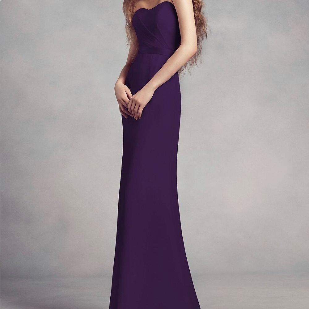 White by Vera Wang chiffon bridesmaid gown